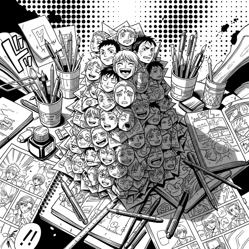Faux : les personnages de manga doivent tous avoir des visages distincts