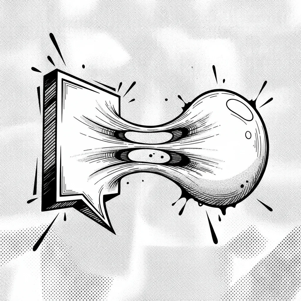 Illustration stylisée montrant une bulle de dialogue se transformant entre un format papier texturé et un écran numérique lumineux.